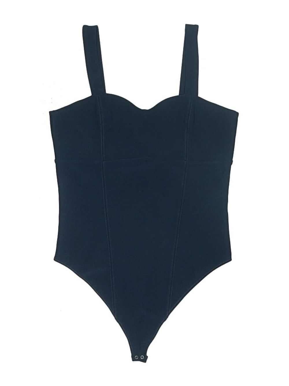 Abercrombie & Fitch Crepe Sweetheart Navy Bodysuit